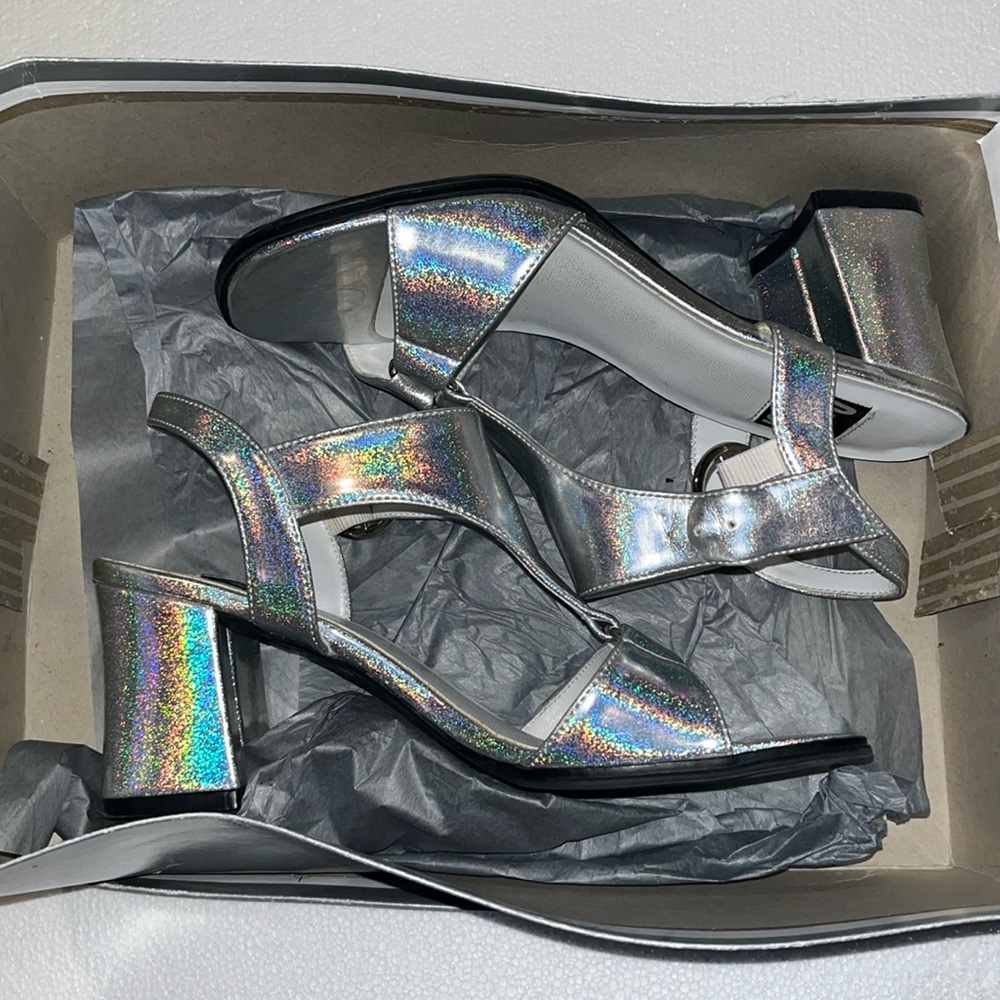 9&Co. P-Racey Rainbow Synthetic Vintage Heels Size 6 1/2